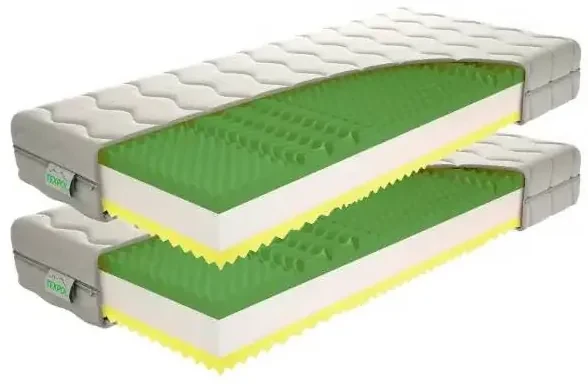 Texpol SAMANTA v AKCII 1+1 - obojstranný matrac - stredne tvrdá a tuhšia strana - 2 kusy 85 x 200 cm, snímateľný poťah