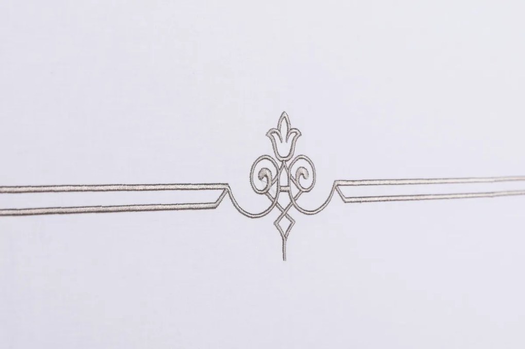 Bavlněné povlečení Guher 220x200 cm+2x 50x70 cm+2x 70x70 cm a prostěradlo bílé/šedé