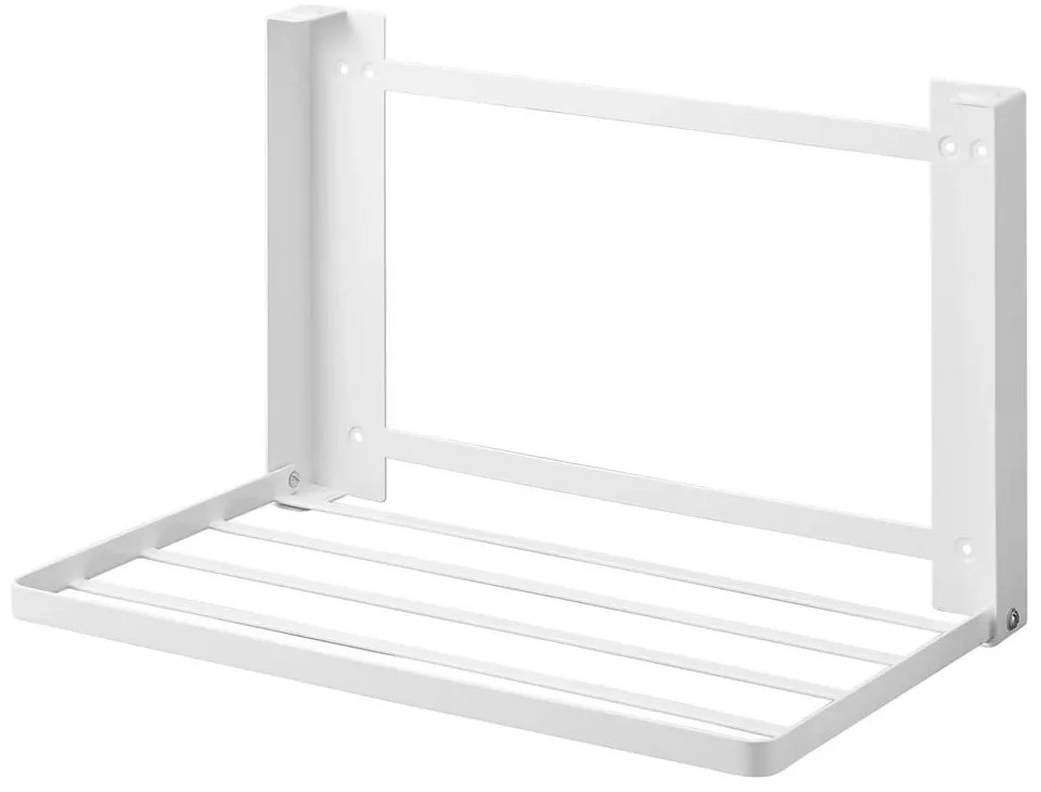 Matne biela nástenná oceľová kúpeľňová polička Tower – YAMAZAKI