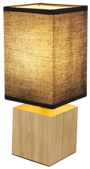 Globo 21628B - Stolná lampa VALENTINO 1xE27/7W/230V čierna/hnedá