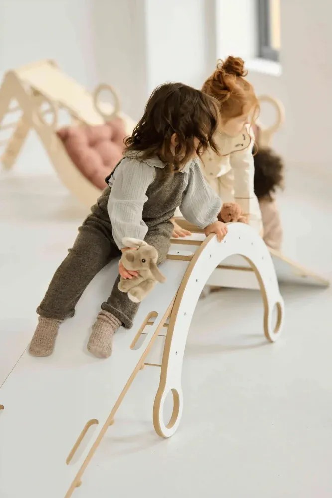 Lezecká súprava 3v1 stredná – hojdačka, šmykľavka a lezecká stena Prírodná