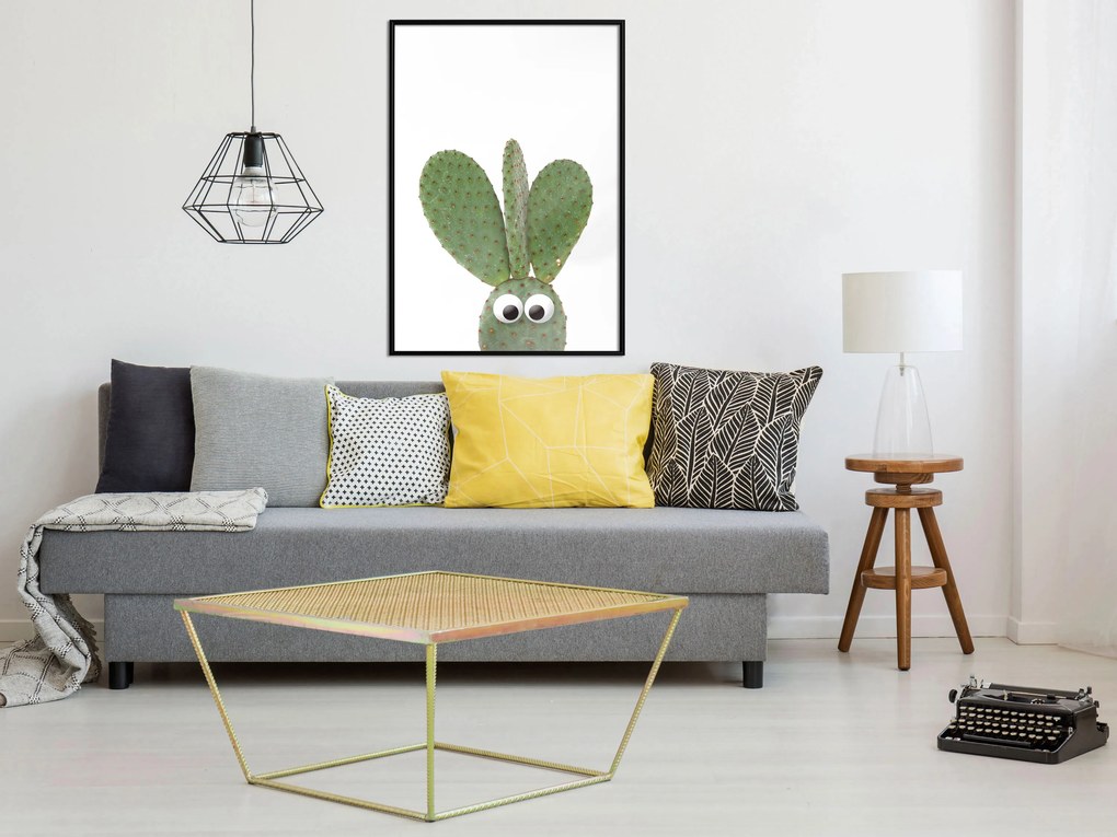 Artgeist Plagát - Ear Cactus [Poster] Veľkosť: 40x60, Verzia: Čierny rám s passe-partout