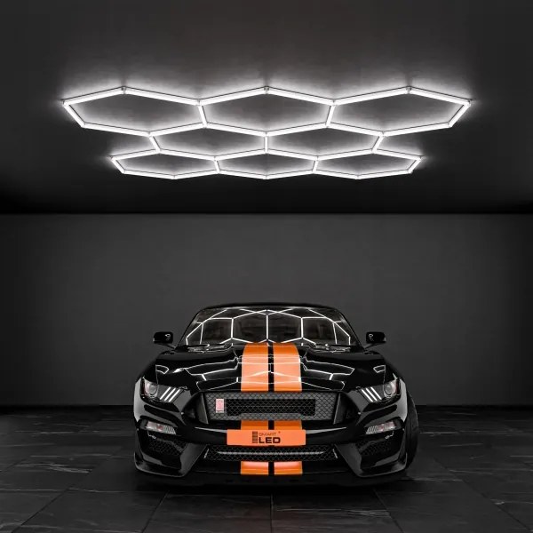 LED Stropné svietidlo LED/280W/85-265V 6500K 313x298 cm CRI 90 IP54 biela