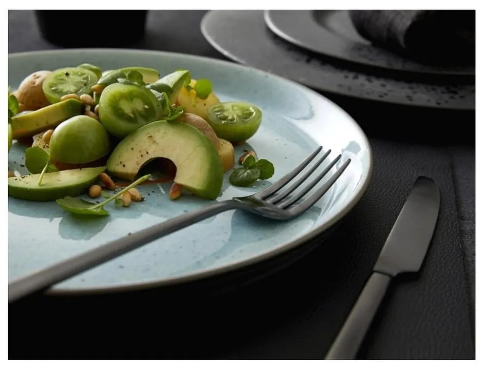 Svetlosivý kameninový tanier ø 27 cm Grey/Light Blue – Bitz