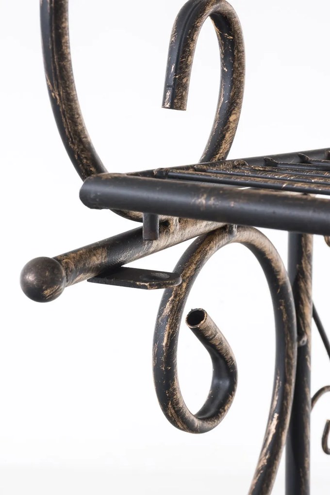 Kovová polica regál Anja - Bronzová