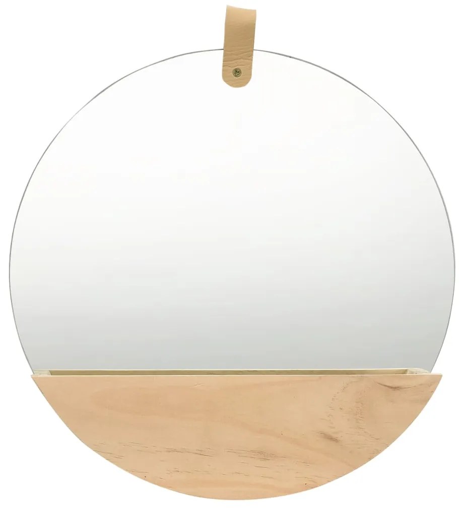 Drevené okrúhle zrkadlo HEREDIA