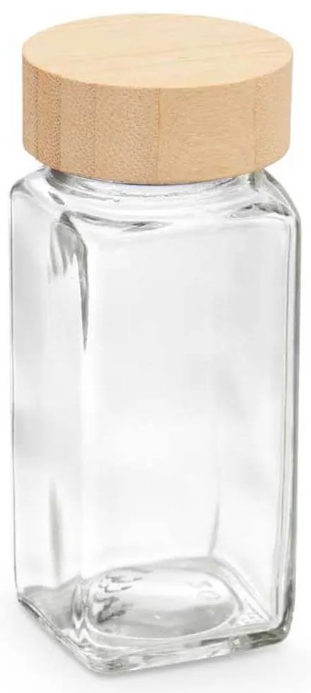 Hranatá korenička s bambusovým viečkom DECOR, 120 ml (1 ks)