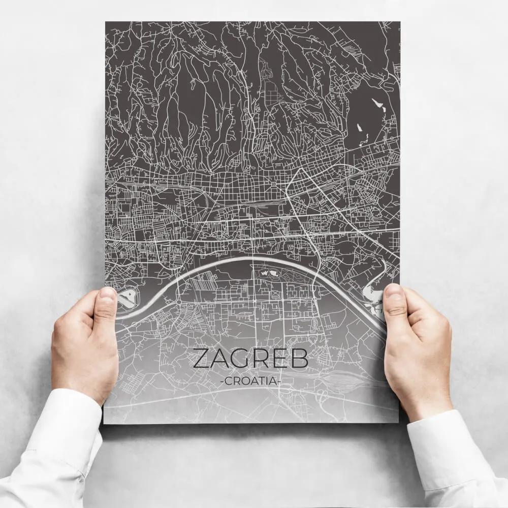 Obrazy na stenu - Map Of Zagreb