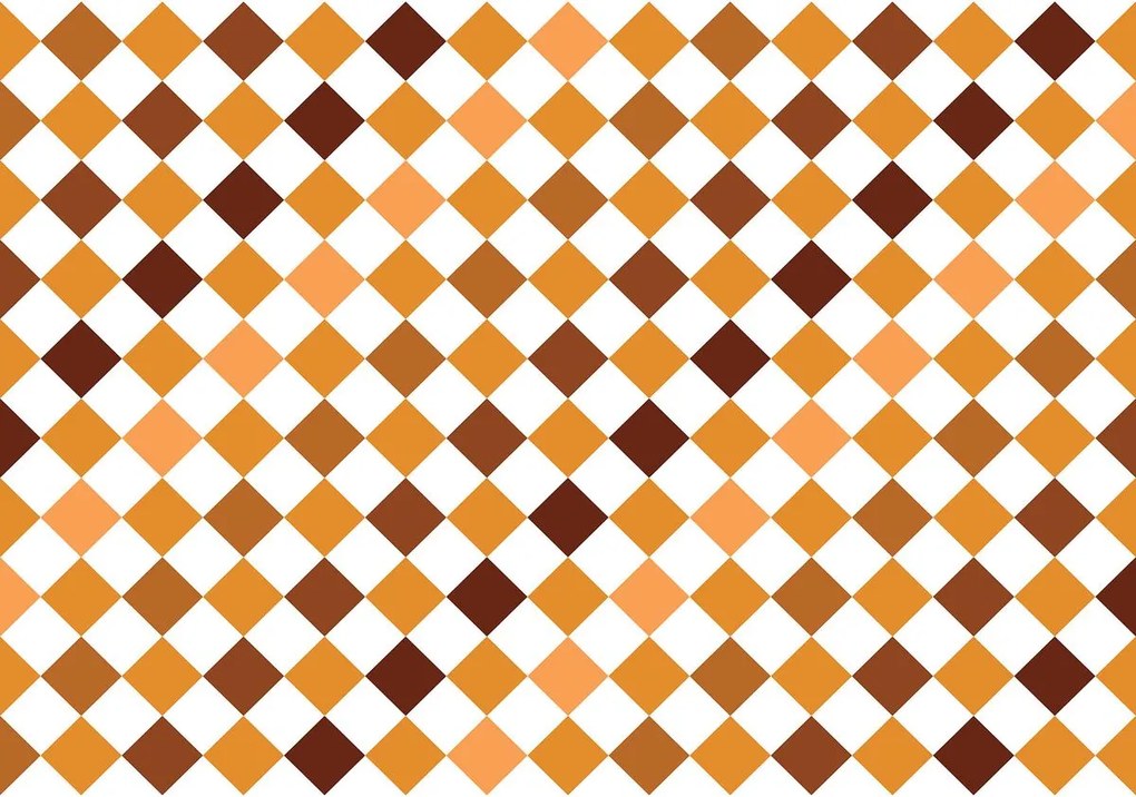 Fototapeta - Mozaika - hnedé dlaždice (152,5x104 cm)