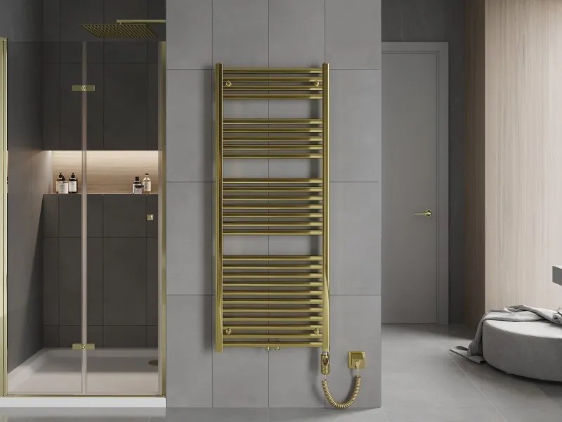 Mexen Hades, elektrické vykurovacie teleso 1500 x 600 mm, 600 W, zlatá lesklá, W104-1500-600-2600-50
