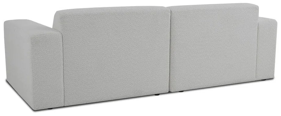 Biela pohovka z textílie buklé 228 cm Roxy – Scandic