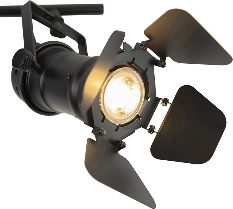 Inteligentný reflektor čierny Vrátane WiFi GU10 2-svetlá s klapkami - Movie