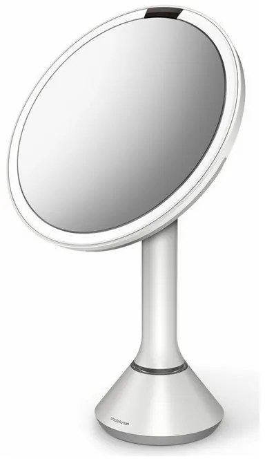Zrkadlo Simplehuman s nastavitelným jasom Dual LED, biela