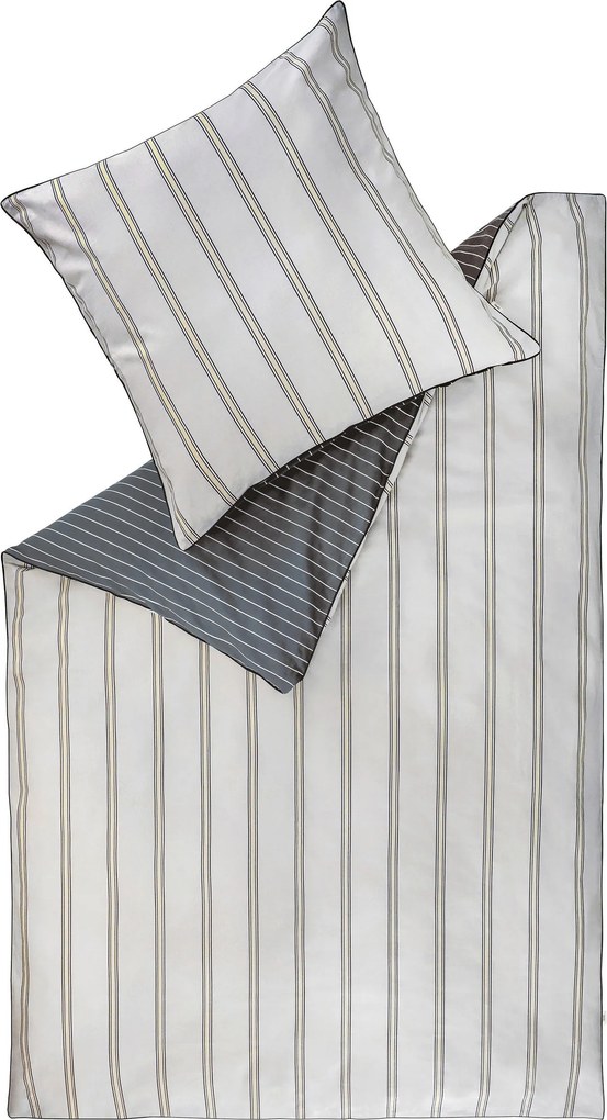XXXLutz POSTEĽNÁ BIELIZEŇ, renforcé, antracitová, krémová, sivá, 140/220 cm Esprit - Obliečky & plachty - 003021048602