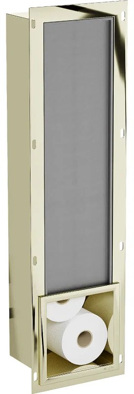 Mexen X-Wall-B, zabudovaný zásobník na toaletný papier, zlatá lesklá, 1955