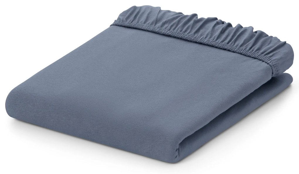 Džersejová napínacia plachta, štandardná veľkosť, modrá