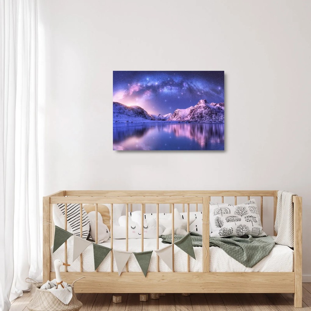 Sklenený obraz - Arktická krajina (70x50 cm)