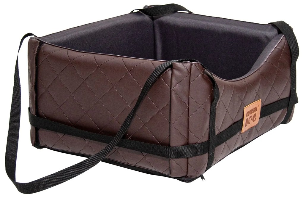 Golden Dog Autosedačka Golden dog Comfort pre psa L 27 x 65 x 53 cm – hnedá