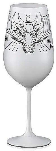 Crystalex pohár Zverokruhy Býk biela 550 ml