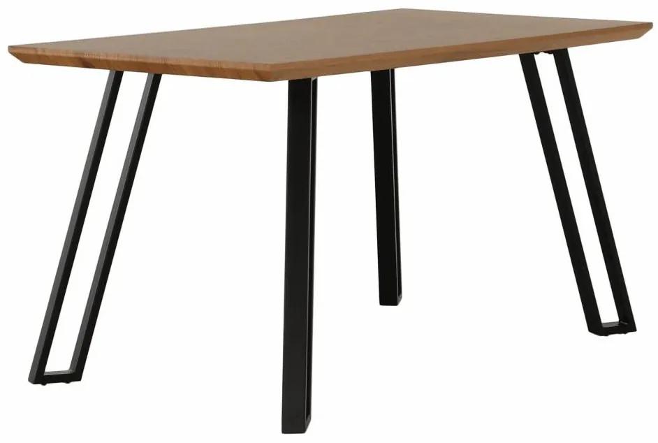 Tempo Kondela Jedálenský stôl, dub/čierna, 140x83 cm, PEDAL