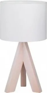 Stolná lampa Ging, biela látka%