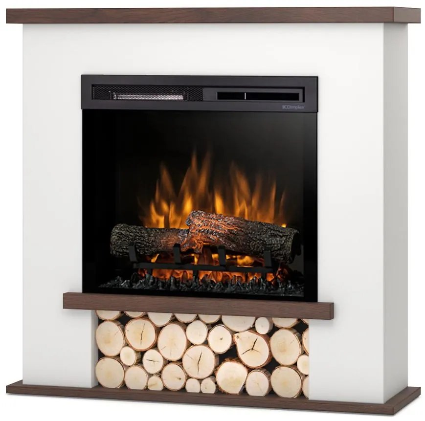 Elektrický krb Tula 23 biely/tmavý dub
