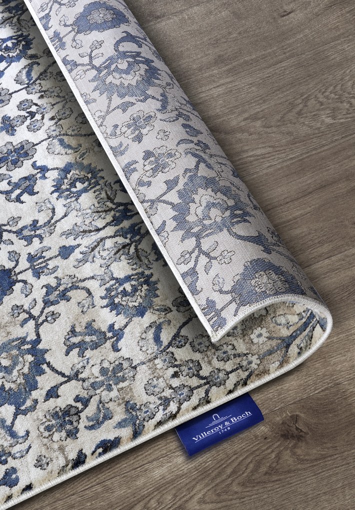 Kusový koberec Villeroy & Boch 106120 Cream, Blue, 200x280, modrá, obývacia izba, Villeroy & Boch