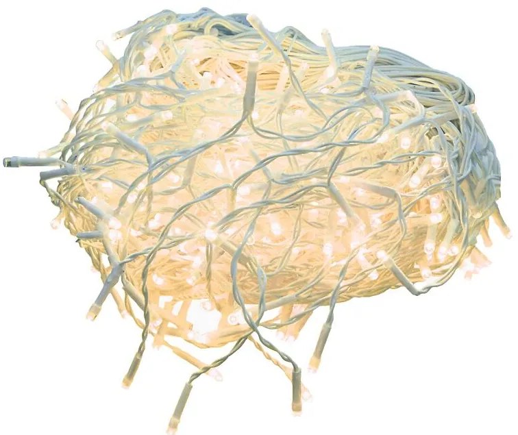 Vianočné svetielka LED cencúle 100l vonkajšie Trans+gn+flash biely kábel 10