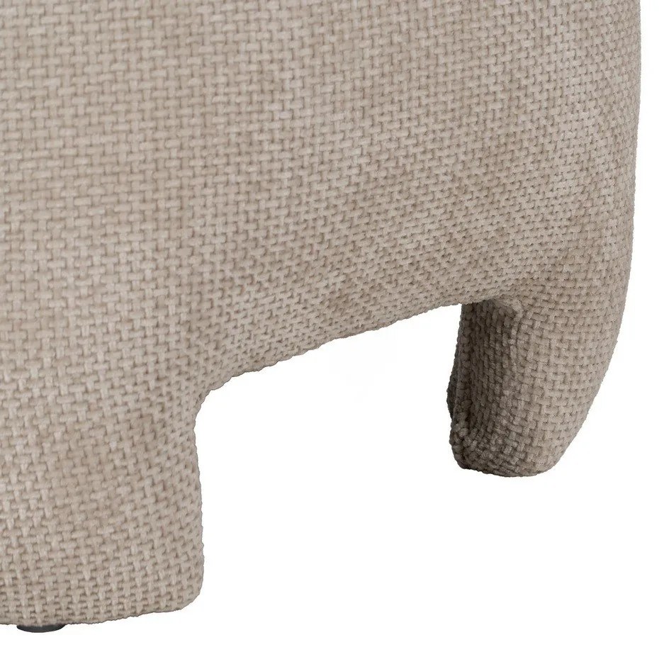 Béžový ženilkový taburet – Ixia