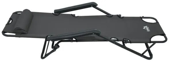 Skladacie polohovateľné kreslo antracit