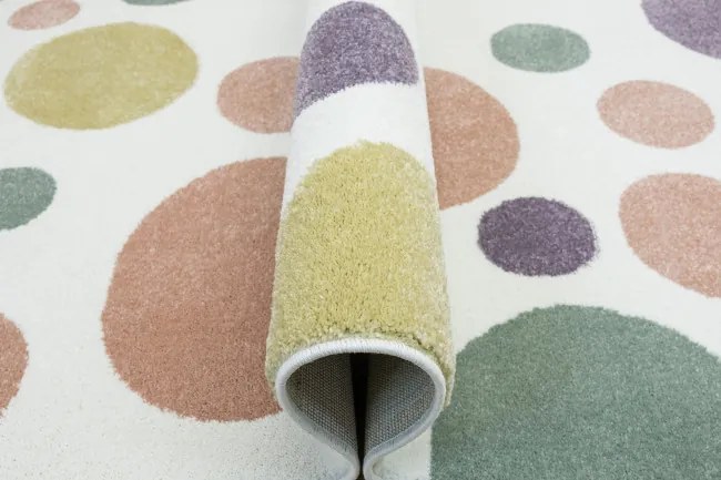 Detský koberec LIMA M042A krémový / ružový