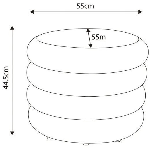 Taburetka MOLLIS krémovo biela