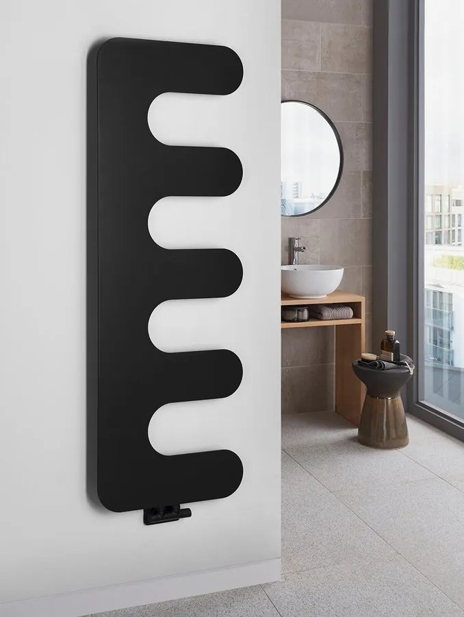 Sapho Sapho, EVOLLA vykurovacie teleso 490x1390 mm, čierna matná, MI1400