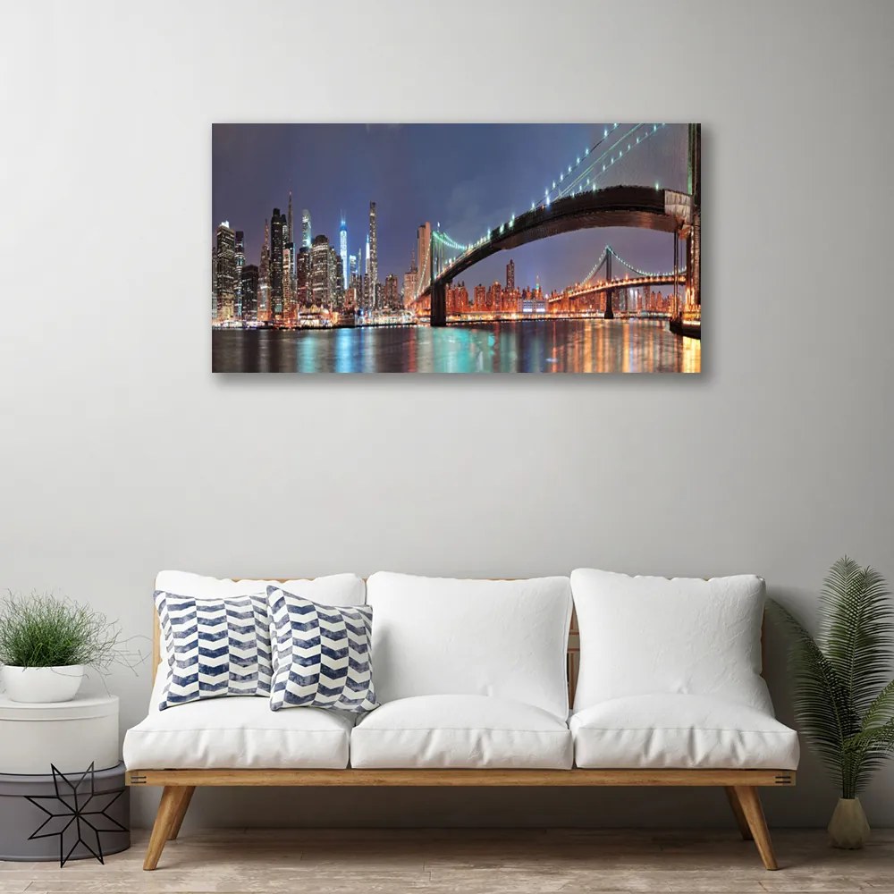 Obraz na plátne Mesto most architektúra 120x60 cm