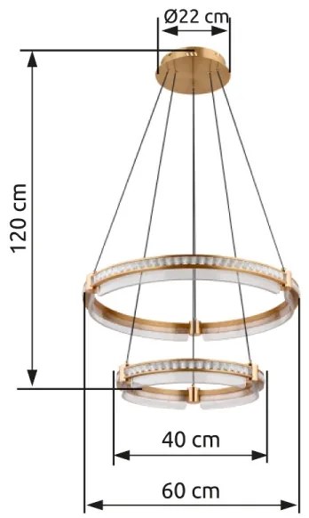 Globo 67196-78H - LED Stmievateľný luster na lanku BLONDIE LED/78W/230V + DO