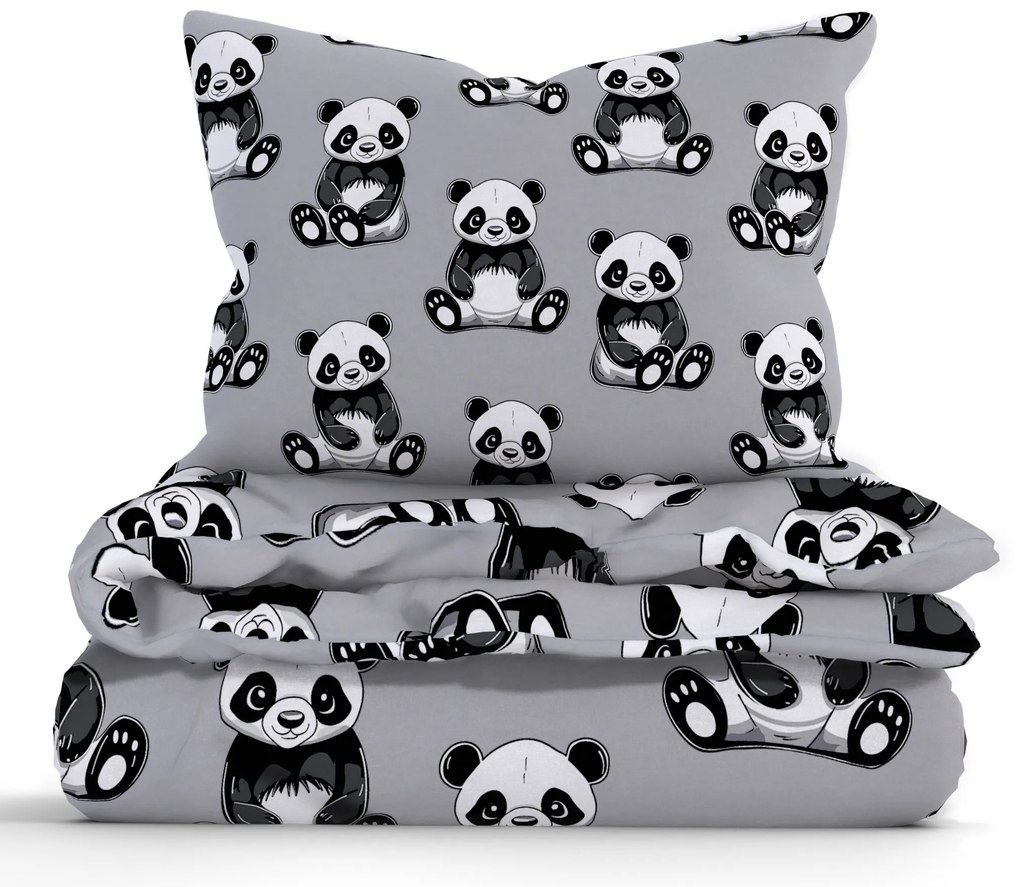 Predĺžené bavlnené obliečky Renforcé - Panda