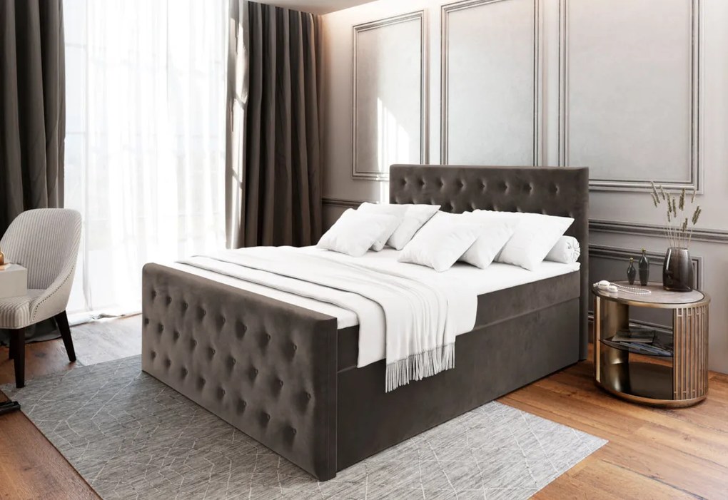 Čalúnená posteľ boxspring FENDI - casablanca 14 / 160x200 / áno