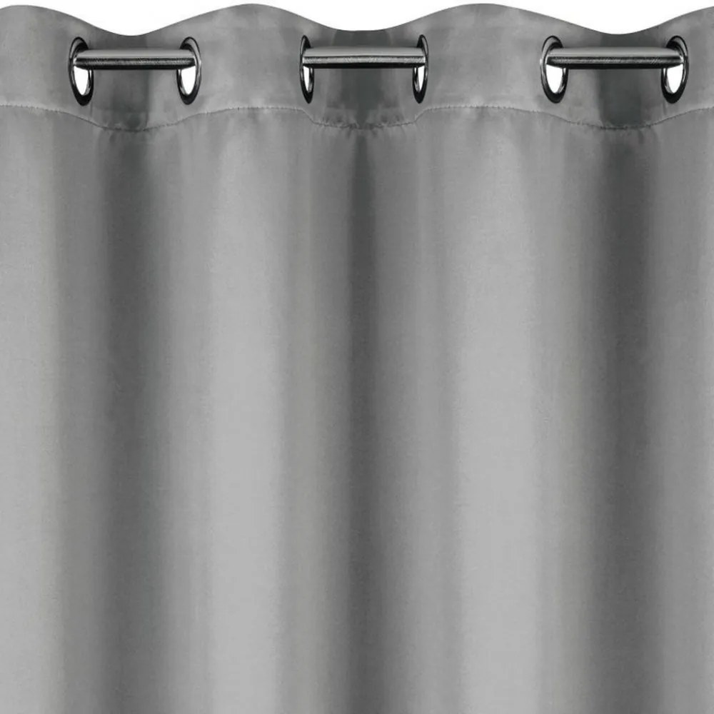 Dlhý záves na okná v sivej farbe Dĺžka: 250 cm