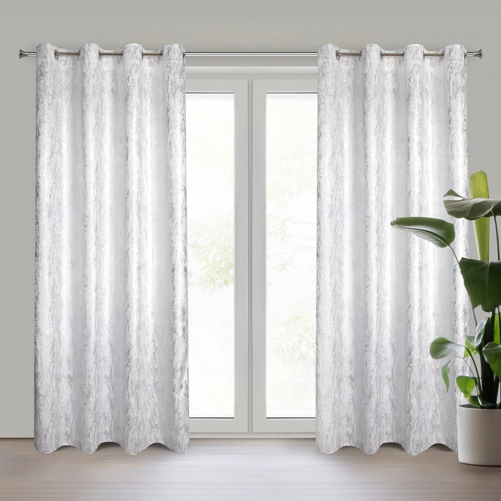 ZATEMŇOVACÍ ZÁVES NA KRÚŽKOCH ELISE 140X250 CM BIELA