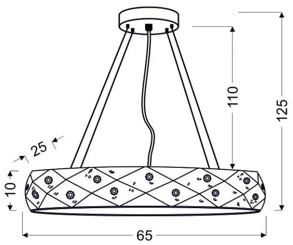 Luster na lanku GLANCE 5xG9/40W/230V