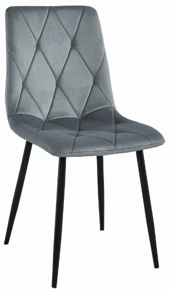 Zamatová stolička Sevilla sivá