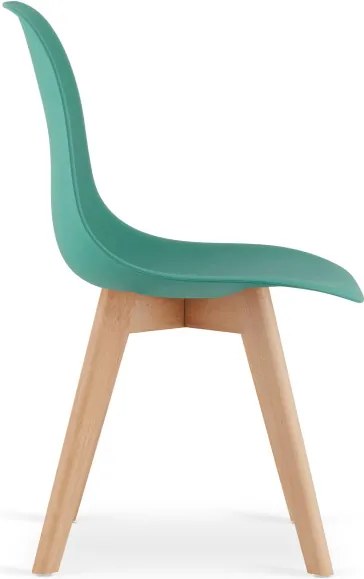 Set štyroch jedálenských stoličiek KITO zelené / naturálne nohy (4 ks)