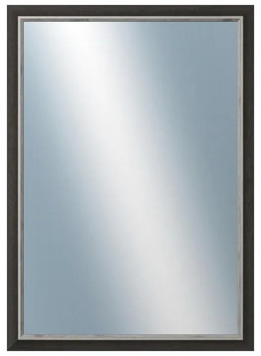 DANTIK - Zrkadlo v rámu, rozmer s rámom 50x70 cm z lišty TAIGA čierna (3108)