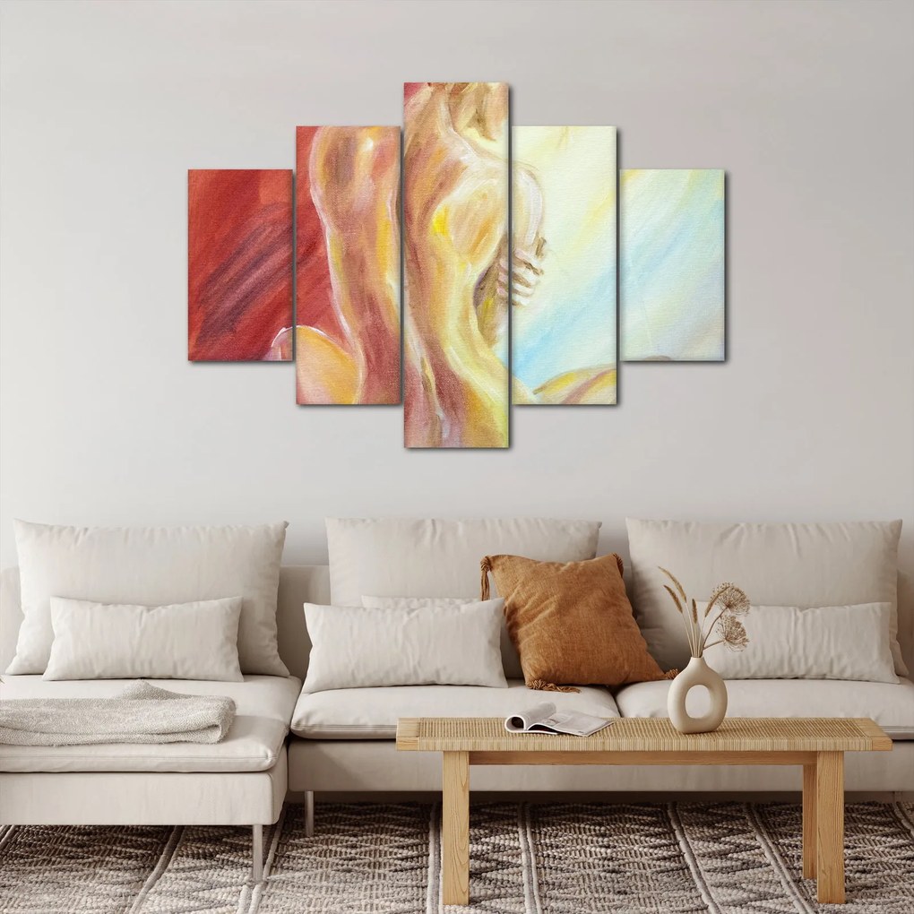 Obraz odpočívajúce ženy, olejomaľba (150x105 cm)