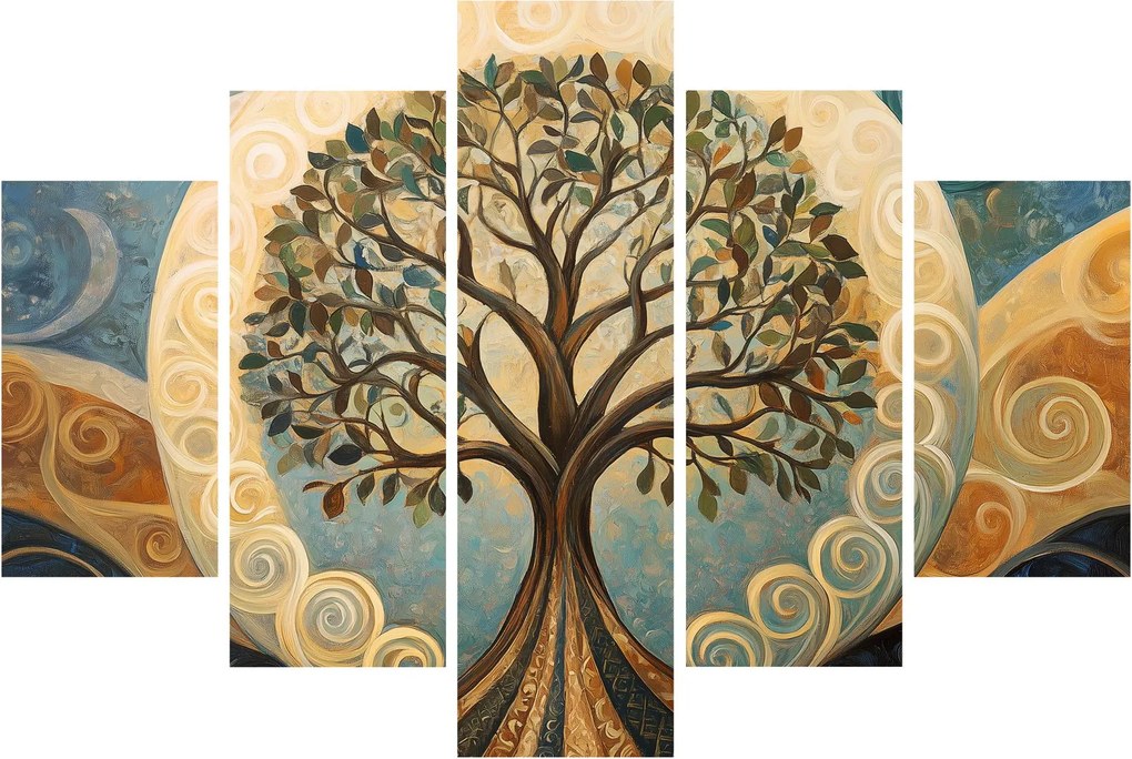 Obraz – Strom života a špirály (150x105 cm)