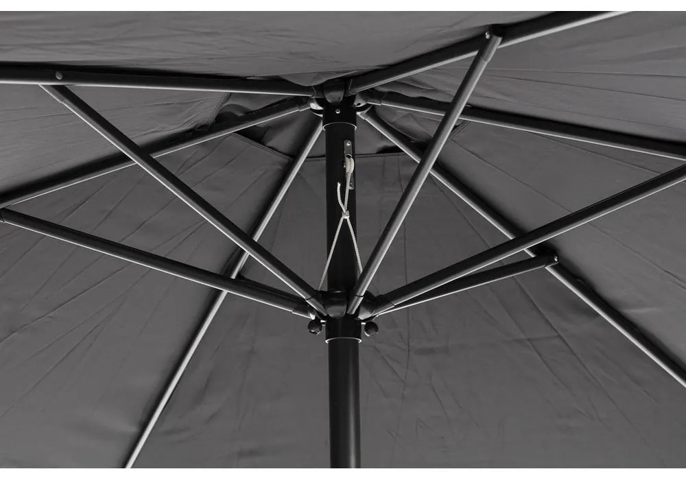 Čierny slnečník bez podstavca Bonami Essentials Happy Sun, ø 300 cm