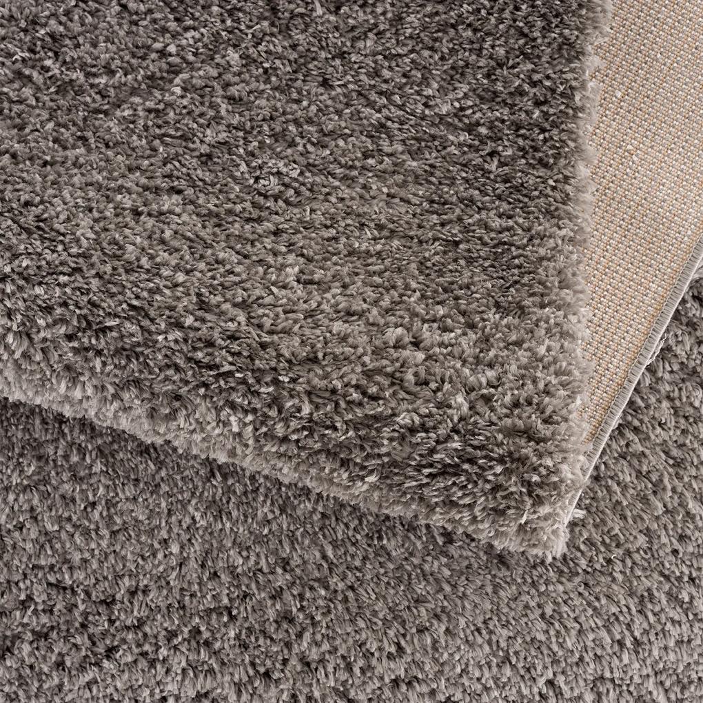 Dekorstudio Jednofarebný shaggy koberec PULPY sivý Rozmer koberca: 80x150cm