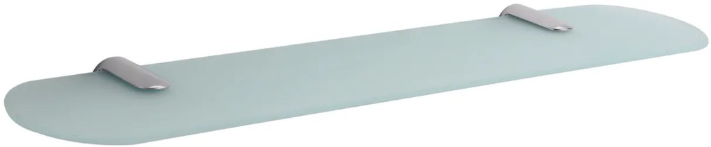 BISK Erga Vigo, sklenená kúpeľňová polička na kozmetiku 50cm, chrómová, ERG-07678