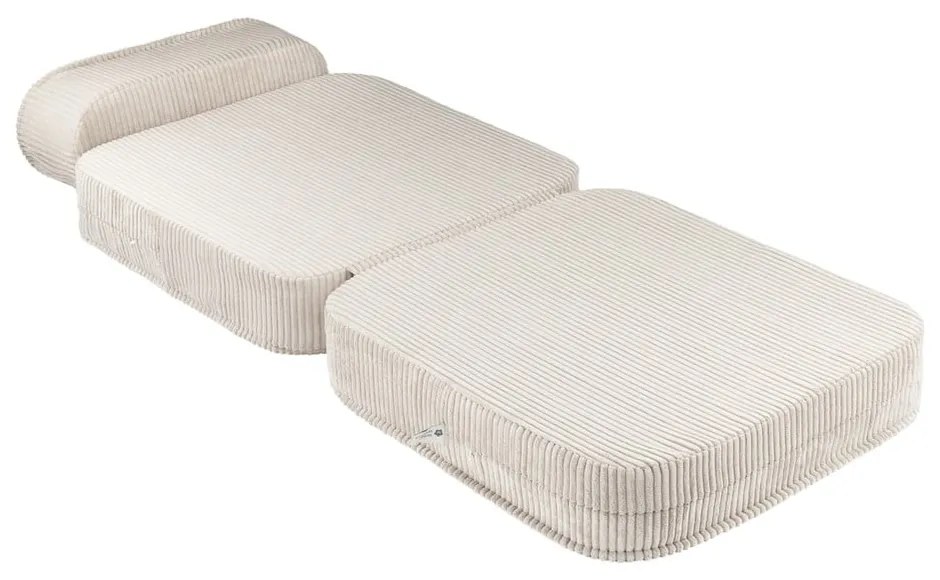 Krémové menčestrové detské kresielko Flip – Wigiwama