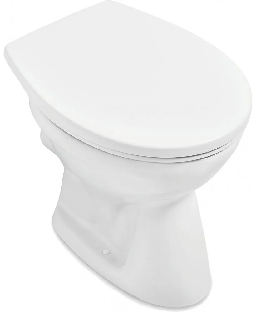 VILLEROY &amp; BOCH O.novo samostatne stojace WC s hlbokým splachovaním bez vnútorného okraja, 360 x 475 mm, biela alpská, s povrchom CeramicPlus, 7618R0R1